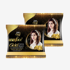 New Face Gold Creme Bleach – Radiant Glow with 24K Gold