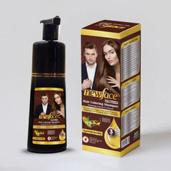 New Face Hair Coloring Shampoo | Professional Formula for Natural Brown Hair