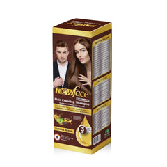 New Face Hair Coloring Shampoo | Professional Formula for Natural Brown Hair