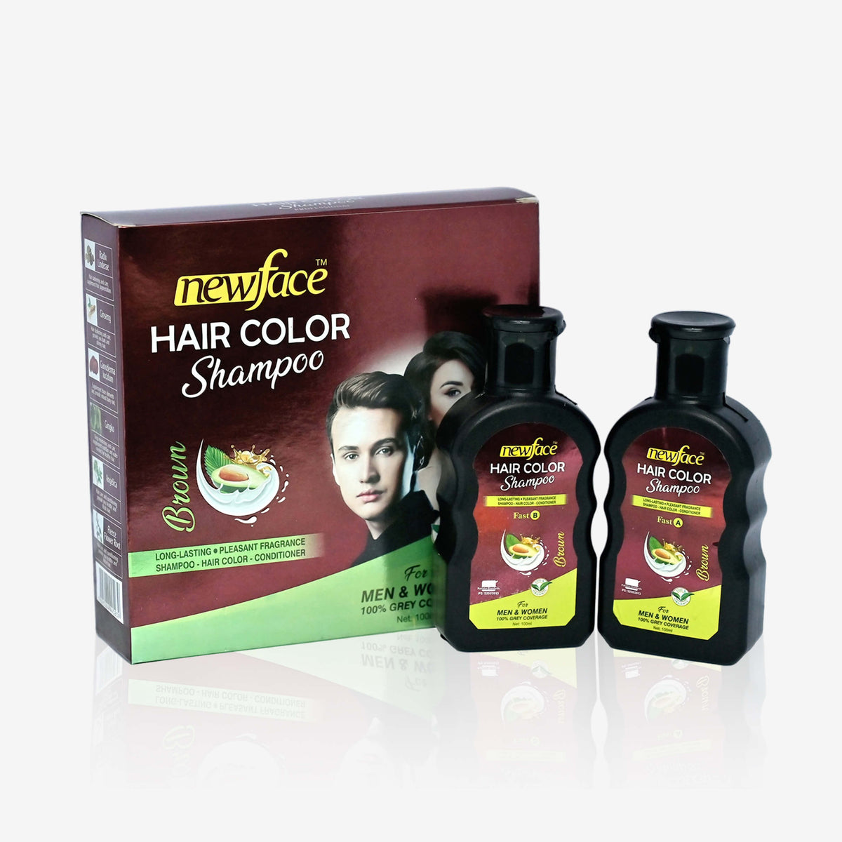 New Face Hair Color Shampoo | Brown