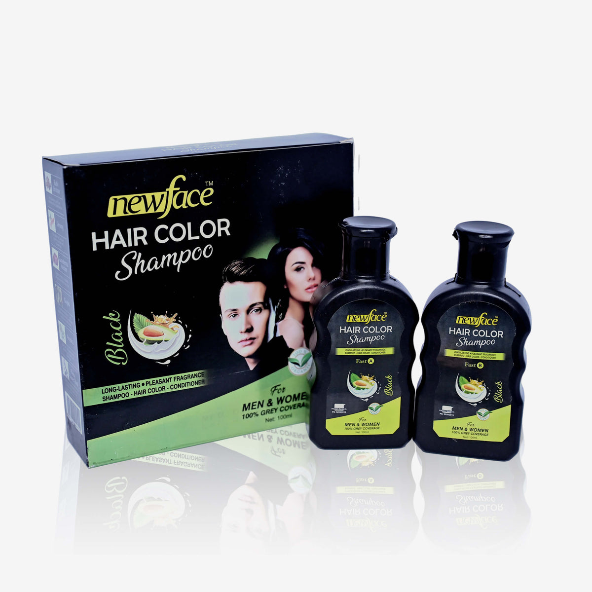 New Face Hair Color Shampoo | Black