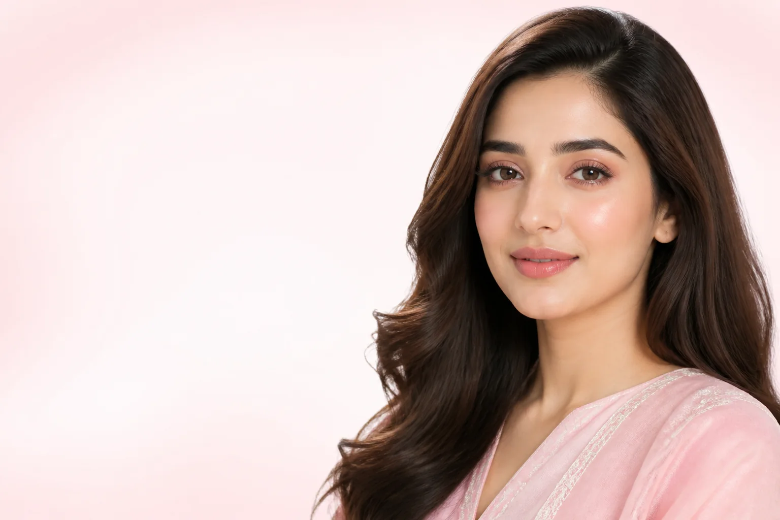 Woman with fresh, healthy-looking skin